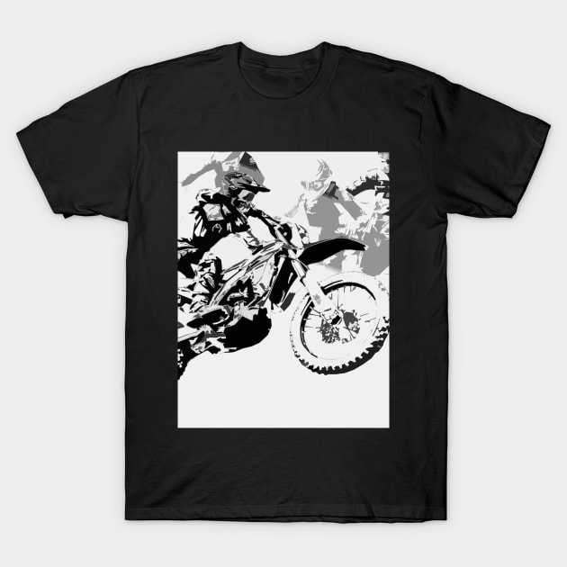 The Big Race - Motocross Racers T-Shirt by Highseller